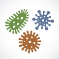 Colorful microbes vector icon Royalty Free Stock Photo