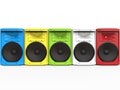 Colorful mid range loudspeakers