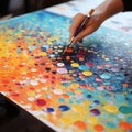 Colorful Mindscapes: Creating Abstract Paintings With Pointillism And Leadlight Techniques