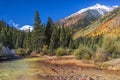 Colorful Mineral Creek in AUtumn Royalty Free Stock Photo