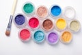 Colorful mineral eyeshadows