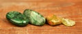 Colorful mineral healing stones, gemstones jewelry banner Royalty Free Stock Photo