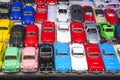 Colorful mini car model collection Royalty Free Stock Photo