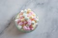 Colorful mini marshmallow background or texture Royalty Free Stock Photo