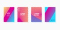 Colorful minimal Modern cover abstract background covers set. Cool gradient shapes composition eps 10 vector