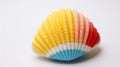 Colorful Minimalism: Knitted Clam Toy With Precise Nautical Detail