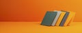 Colorful Minimalist Display on Orange Background Royalty Free Stock Photo