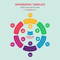 Colorful minimalist infographic steps template