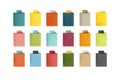 Colorful Minimalist Rectangular Objects Arranged in Rows on a White Background Royalty Free Stock Photo