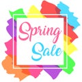 Colorful minimalist spring sale banner Royalty Free Stock Photo