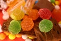Colorful Mix Candies with gems and biscuits Royalty Free Stock Photo