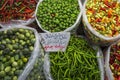 A colorful mix of the freshest chili and bell peppers Royalty Free Stock Photo