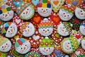 Colorful Mix Of Honey Cookies , Heart and Snowman shaped