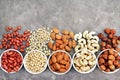 Colorful mix of nut and seed varieties Royalty Free Stock Photo