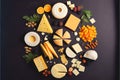 Mixed cheese platter