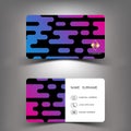 Colorful mixed purple and blue. Business card design.