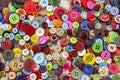 Colorful mixed sewing buttons Royalty Free Stock Photo