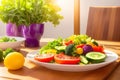 Colorful mixed vegetables on a plate