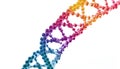 Colorful model of DNA structure on white background Royalty Free Stock Photo
