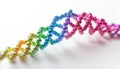 Colorful model of DNA structure on white background Royalty Free Stock Photo