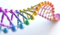 Colorful model of DNA structure on white background Royalty Free Stock Photo
