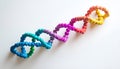 Colorful model of DNA structure on white background Royalty Free Stock Photo