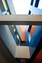 Colorful Modern Architectural Detail Looking Up