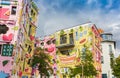 Colorful modern architecture of the Rizzi House in Braunschweig