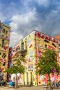 Colorful modern architecture of the Rizzi House in Braunschweig