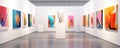 A Colorful Modern Art Gallery Bursts With Vibrant Artworks And Creative Expression