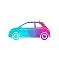 Colorful modern car silhouette