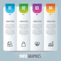 Colorful Infographic Template Set Four Options With Marketing Icons For Business Presentation Layout Royalty Free Stock Photo