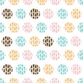 Colorful modern geometric circle seamless texture. Seamless repeat pattern, perfect for textile, wallpaper and interior design