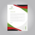 Colorful modern letterhead design template