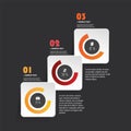 Colorful Modern Paper Cut Style Infographics Design - Set of Minimalist Geometric Shapes Royalty Free Stock Photo