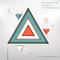 Colorful modern triangle abstract flow chart infographic