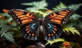 Colorful monarch butterfly. AI generated