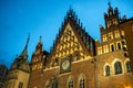 Colorful morning scene on Wroclaw Market Square with Town Hall. Sunny cityscape in historical capital of Silesia, Poland Royalty Free Stock Photo