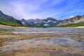 Cloudy Blue Sky Over Barrier Lake