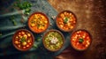 colorful Moroccan food flay Generative AI