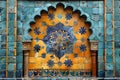 Concept Moroccan Culture, Geometric Patterns, Colorful Moroccan Tilework with Arabesque Design