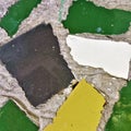 Colorful mosaic from broken tile and decorating on the wall for abstract background Royalty Free Stock Photo