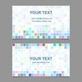 Colorful mosaic business card template design