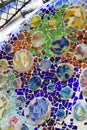 Colorful mosaic in casa Batllo, by Antoni Gaudi