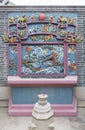 Colorful mosaic in Chinese Temple