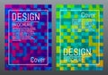 Colorful mosaic cover design. Modern gradients and simple shapes. Bright design for brochure, flyer, magazine, poster