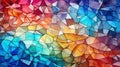 Colorful mosaic glass pattern background created with Generative AI. Lots of geometric shapes. Royalty Free Stock Photo