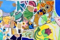 Colorful mosaic in Guell park, Barcelona Royalty Free Stock Photo