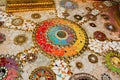 Colorful mosaic mandalas on the floor of the temple, at Pha Sorn Kaew, in Khao Kor, Phetchabun, Thailand. Royalty Free Stock Photo