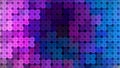 Colorful mosaic pattern with squares and dots. Motion. Multi-colored background with squares and dots changing shades of